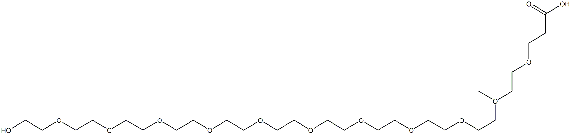 ALPHA-METHOXY-OMEGA-PROPIOIC ACID UNDECAE(ETHYLENE GLYCOL) Struktur