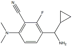 3-((1R)AMINOCYCLOPROPYLMETHYL)-6-(DIMETHYLAMINO)-2-FLUOROBENZENECARBONITRILE Struktur