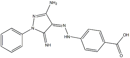 4-[(2Z)-2-(3-AMINO-5-IMINO-1-PHENYL-1,5-DIHYDRO-4H-PYRAZOL-4-YLIDENE)HYDRAZINO]BENZOIC ACID Struktur