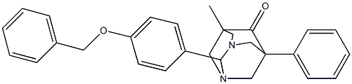 2-[4-(BENZYLOXY)PHENYL]-5-METHYL-7-PHENYL-1,3-DIAZATRICYCLO[3.3.1.1~3,7~]DECAN-6-ONE Structure
