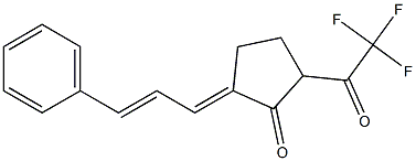 2-(E)-CINNAMYLIDENE-5-(TRIFLUOROACETYL)CYCLOPENTANONE Struktur