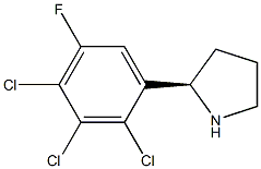 (2R)-2-(2,3,4-TRICHLORO-5-FLUOROPHENYL)PYRROLIDINE Struktur