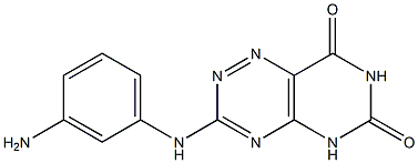 3-[(3-AMINOPHENYL)AMINO]PYRIMIDO[4,5-E][1,2,4]TRIAZINE-6,8(5H,7H)-DIONE Struktur