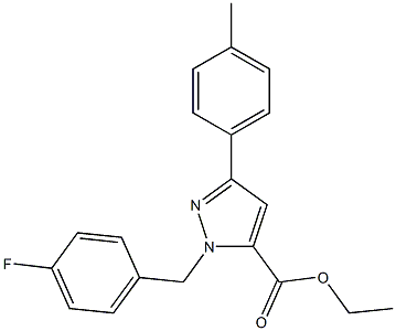 ETHYL 1-(4-FLUOROBENZYL)-3-P-TOLYL-1H-PYRAZOLE-5-CARBOXYLATE Structure