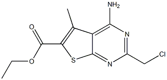 ETHYL 4-AMINO-2-(CHLOROMETHYL)-5-METHYLTHIENO[2,3-D]PYRIMIDINE-6-CARBOXYLATE Struktur