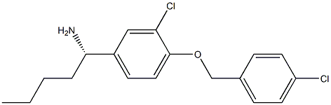 (1S)-1-(3-CHLORO-4-[(4-CHLOROPHENYL)METHOXY]PHENYL)PENTYLAMINE Struktur