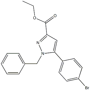 ETHYL 1-BENZYL-5-(4-BROMOPHENYL)-1H-PYRAZOLE-3-CARBOXYLATE Struktur