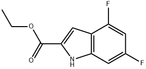 4,6-DIFLUOROINDOLE-2-ETHYL CARBOXYLATE Struktur