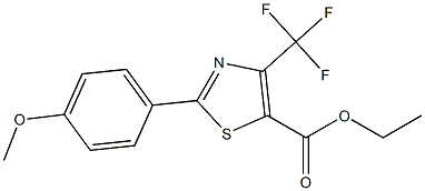 ETHYL 4-(TRIFLUOROMETHYL)-2-(4-METHOXYPHENYL)THIAZOLE-5-CARBOXYLATE Struktur