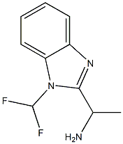 1-[1-(DIFLUOROMETHYL)-1H-BENZIMIDAZOL-2-YL]ETHANAMINE Struktur