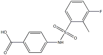 4-[[(3-FLUORO-2-METHYLPHENYL)SULFONYL]AMINO]BENZOIC ACID Struktur