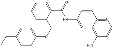 N-(4-AMINO-2-METHYLQUINOLIN-6-YL)-2-(4-ETHYLPHENOXYMETHYL)-BENZAMIDE Struktur