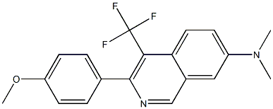 [3-(4-METHOXYPHENYL)-4-TRIFLUOROMETHYLISOQUINOLIN-7-YL]-DIMETHYL-AMINE Struktur