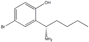 2-((1S)-1-AMINOPENTYL)-4-BROMOPHENOL Struktur