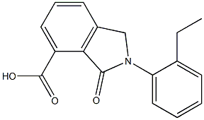 2-(2-ETHYL-PHENYL)-3-OXO-2,3-DIHYDRO-1H-ISOINDOLE-4-CARBOXYLIC ACID Struktur