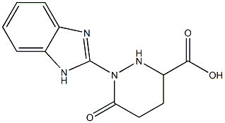 1-(1H-BENZIMIDAZOL-2-YL)-6-OXOHEXAHYDROPYRIDAZINE-3-CARBOXYLIC ACID Struktur