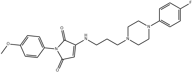 3-(3-(4-(4-FLUOROPHENYL)PIPERAZIN-1-YL)PROPYLAMINO)-1-(4-METHOXYPHENYL)-1H-PYRROLE-2,5-DIONE Struktur