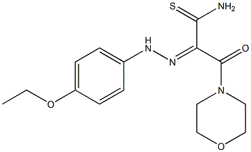 (2Z)-2-[(4-ETHOXYPHENYL)HYDRAZONO]-3-MORPHOLIN-4-YL-3-OXOPROPANETHIOAMIDE Struktur