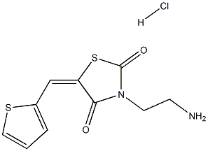 (5E)-3-(2-AMINOETHYL)-5-(THIEN-2-YLMETHYLENE)-1,3-THIAZOLIDINE-2,4-DIONE HYDROCHLORIDE Struktur