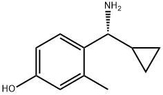 4-((1R)AMINOCYCLOPROPYLMETHYL)-3-METHYLPHENOL Struktur