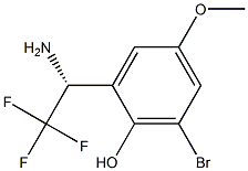 2-((1R)-1-AMINO-2,2,2-TRIFLUOROETHYL)-6-BROMO-4-METHOXYPHENOL Struktur