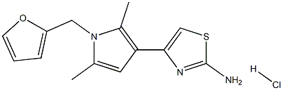 4-[1-(2-FURYLMETHYL)-2,5-DIMETHYL-1H-PYRROL-3-YL]-1,3-THIAZOL-2-AMINE HYDROCHLORIDE, , 結(jié)構(gòu)式