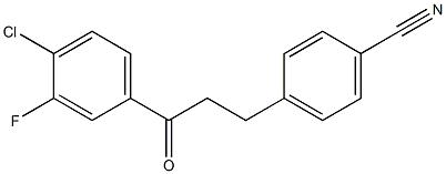 4'-CHLORO-3-(4-CYANOPHENYL)-3'-FLUOROPROPIOPHENONE Struktur