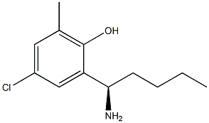 2-((1R)-1-AMINOPENTYL)-4-CHLORO-6-METHYLPHENOL Struktur