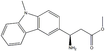 METHYL (3R)-3-AMINO-3-(9-METHYLCARBAZOL-3-YL)PROPANOATE Struktur