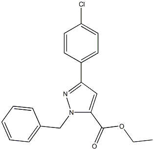 ETHYL 1-BENZYL-3-(4-CHLOROPHENYL)-1H-PYRAZOLE-5-CARBOXYLATE Struktur