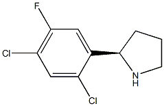 (2R)-2-(2,4-DICHLORO-5-FLUOROPHENYL)PYRROLIDINE Structure