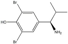 4-((1R)-1-AMINO-2-METHYLPROPYL)-2,6-DIBROMOPHENOL Struktur