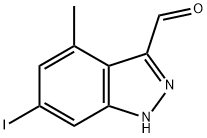 6-IODO-4-METHYL-3-(1H)INDAZOLE CARBOXALDEHYDE Structure