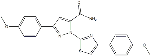 3-(4-METHOXYPHENYL)-1-[4-(4-METHOXYPHENYL)-1,3-THIAZOL-2-YL]-1H-PYRAZOL-5-YLFORMAMIDE Struktur