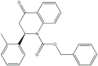 (2R)-1-BENZYLOXYCARBONYL-2-(2-METHYLPHENYL)-2,3-DIHYDRO-4-QUINOLONE Struktur