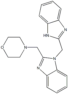 1-(1H-BENZIMIDAZOL-2-YLMETHYL)-2-(MORPHOLIN-4-YLMETHYL)-1H-BENZIMIDAZOLE Struktur