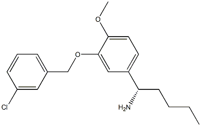 (1S)-1-(3-[(3-CHLOROPHENYL)METHOXY]-4-METHOXYPHENYL)PENTYLAMINE Struktur