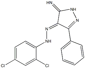 (4E)-5-IMINO-3-PHENYL-1,5-DIHYDRO-4H-PYRAZOL-4-ONE (2,4-DICHLOROPHENYL)HYDRAZONE Struktur