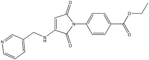 ETHYL 4-{2,5-DIOXO-3-[(PYRIDIN-3-YLMETHYL)AMINO]-2,5-DIHYDRO-1H-PYRROL-1-YL}BENZOATE Struktur
