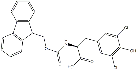 FMOC-DL-PHE(3,5-CL 2, 4-OH)-OH Struktur
